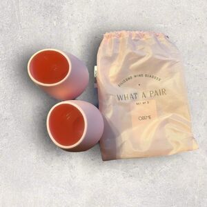 Odeme Silicone Wine Glasses - set of 2 - Pink